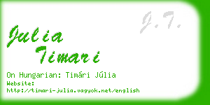 julia timari business card