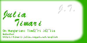julia timari business card